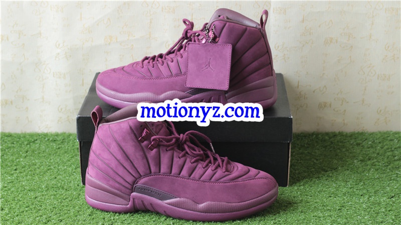 Authentic Air Jordan 12 PSNY Burgundy bordeaux